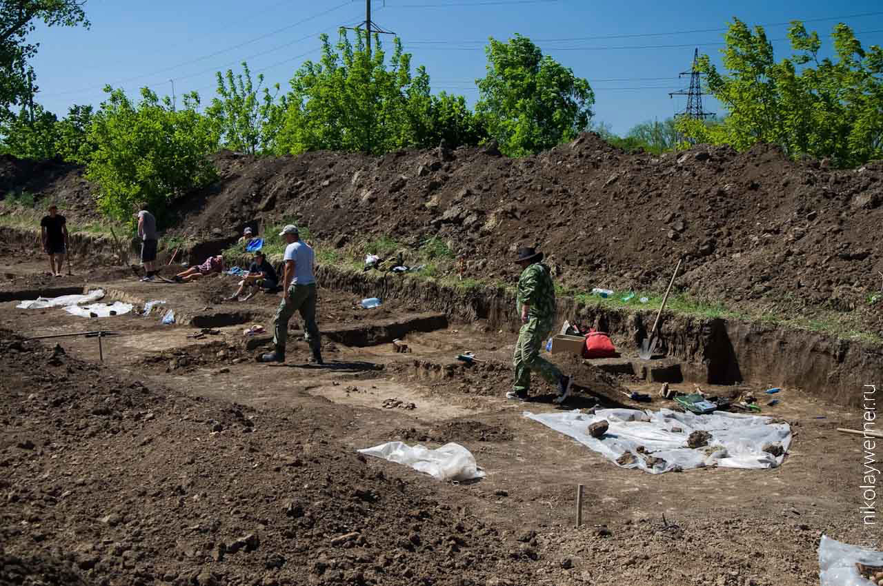 раскопки возле станицы Елизаветинской